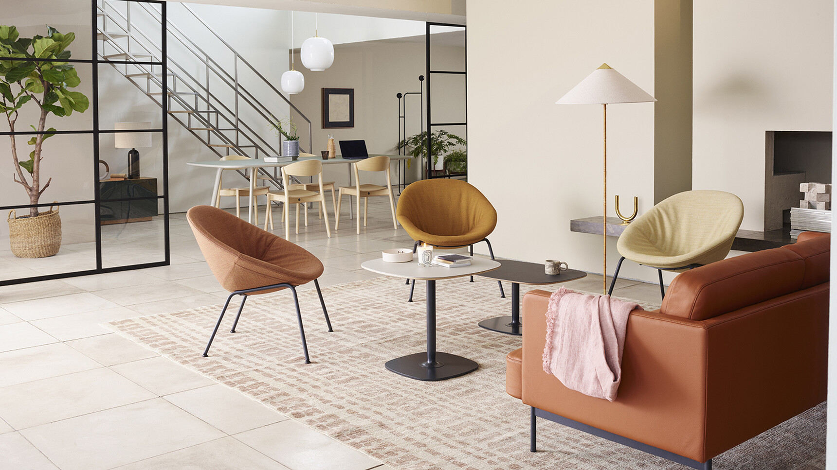 Modus Draft Three Seater Sofa In Office Environment