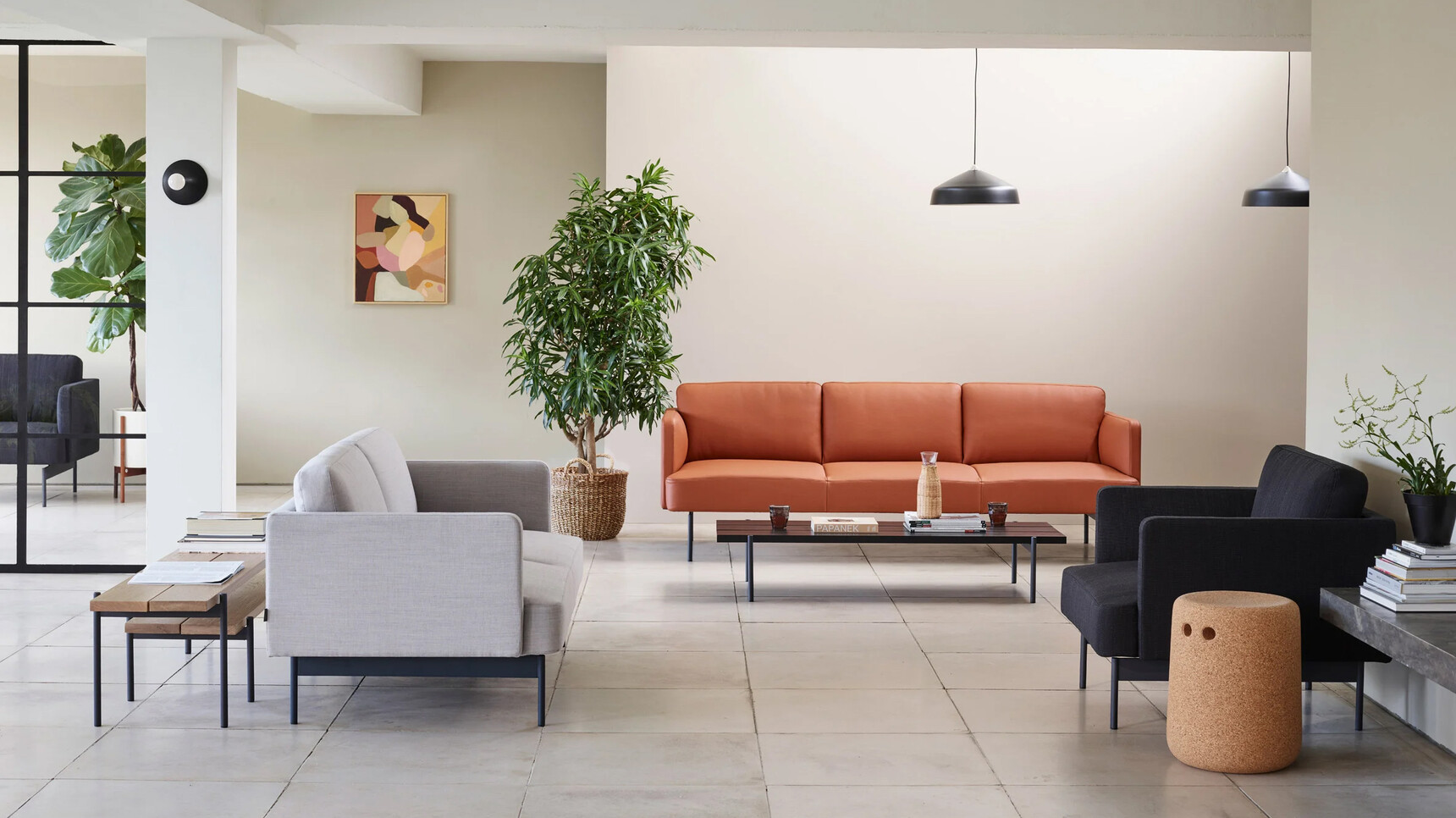 Modus Draft Three Seater Sofa In Office Setting