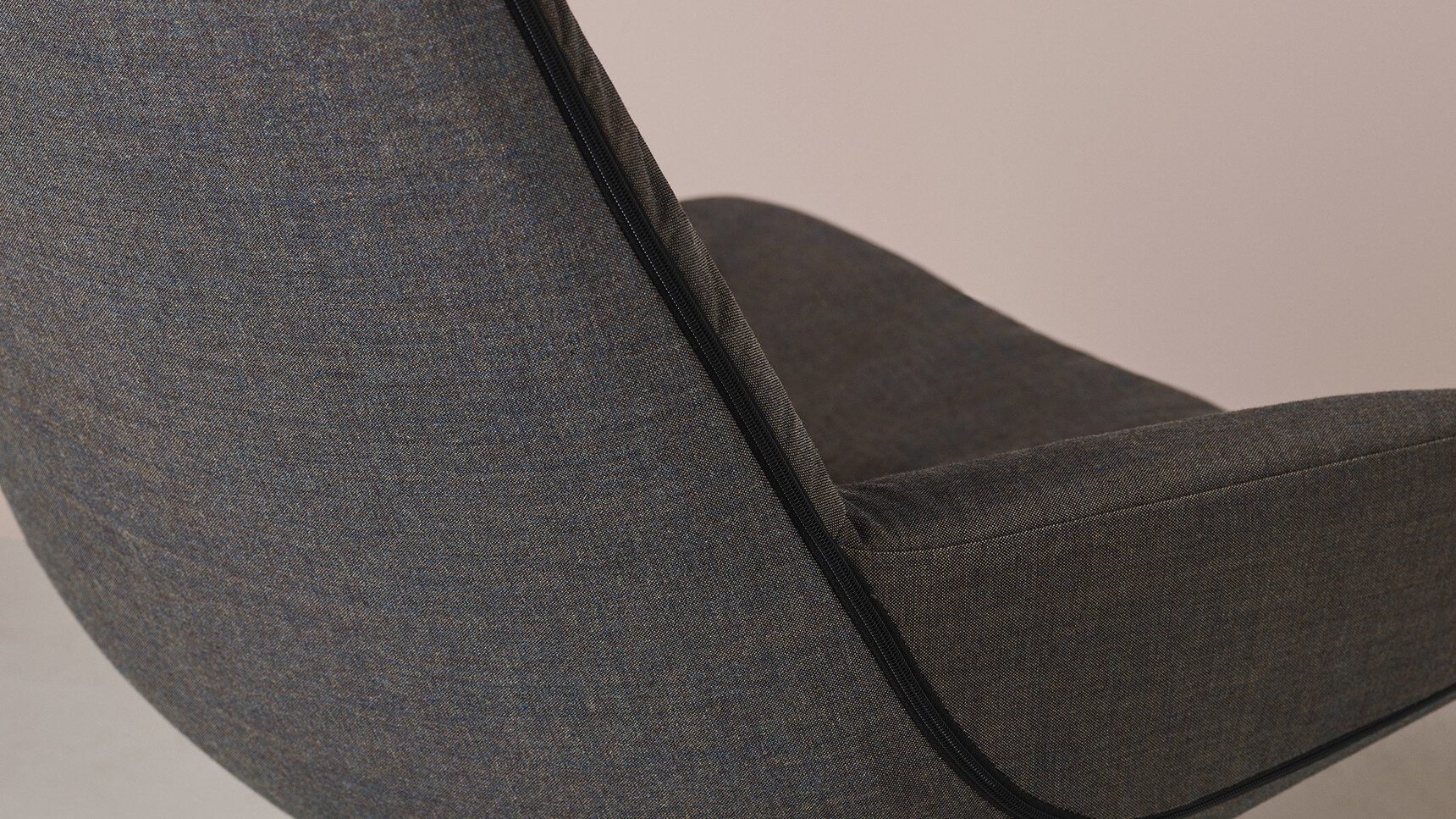 Modus Milo Lounge Chair Grey Upholstery Detail Image