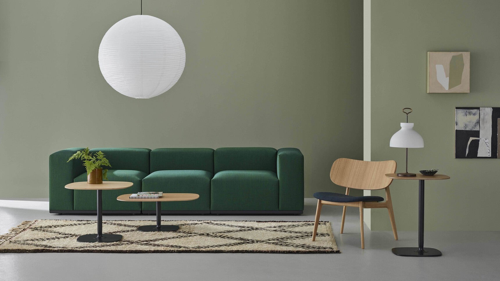 Modus PLC Lounge Chair Oak With Upholstered Seat Family Image