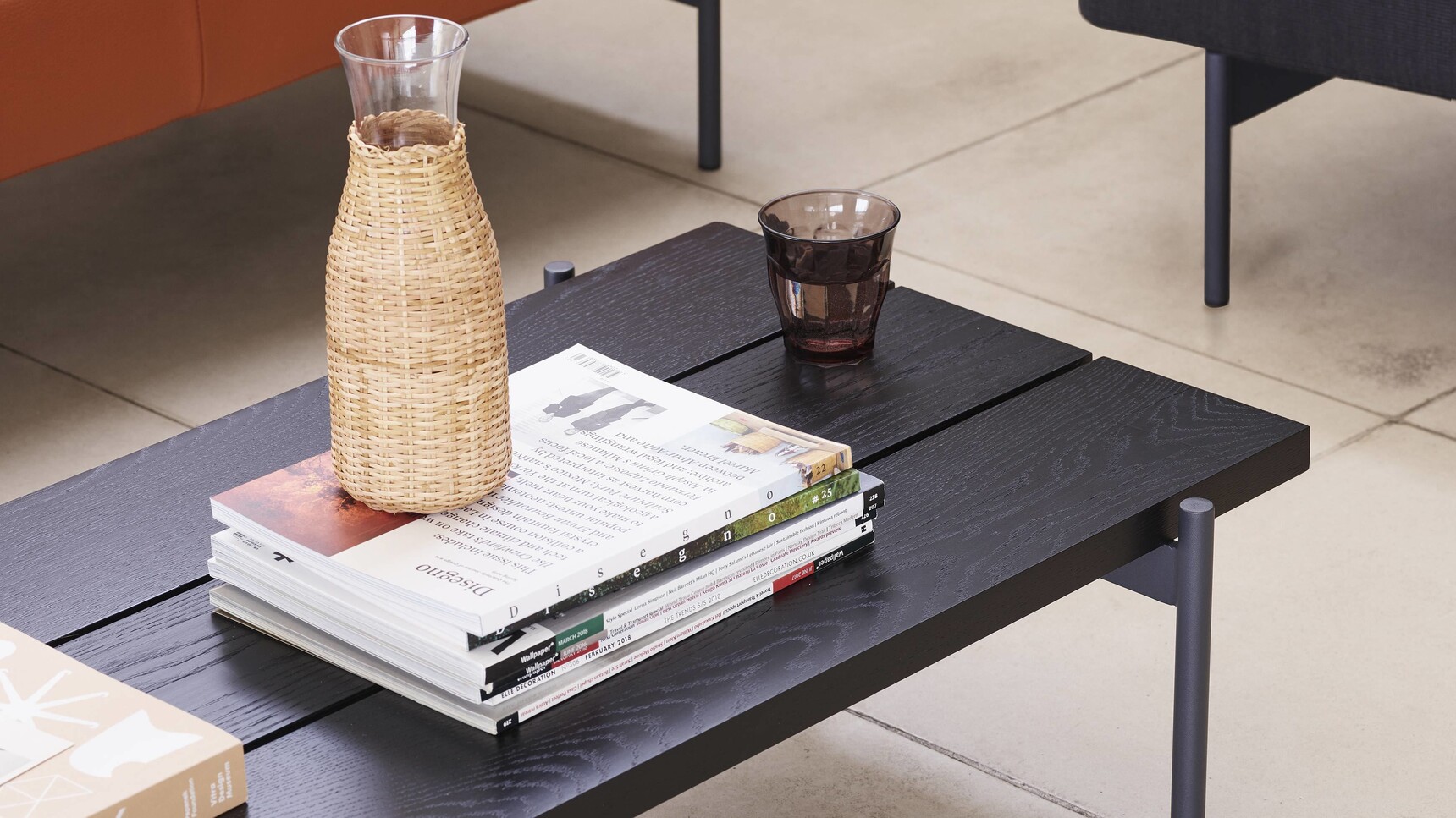 Modus Draft Coffee Table By Sofa In Lounge Setting Detail Image