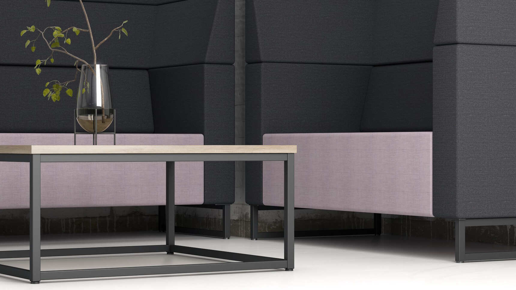 Elite Office Furniture Evo Plus High Back Modular Sofa In Office Setting