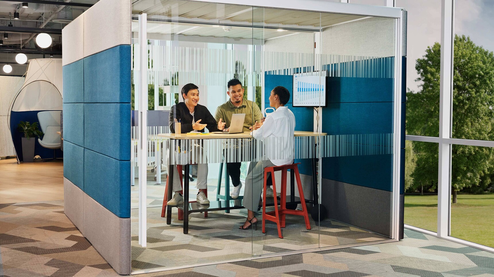 Steelcase Flex Perch Stools In Pod Family Image