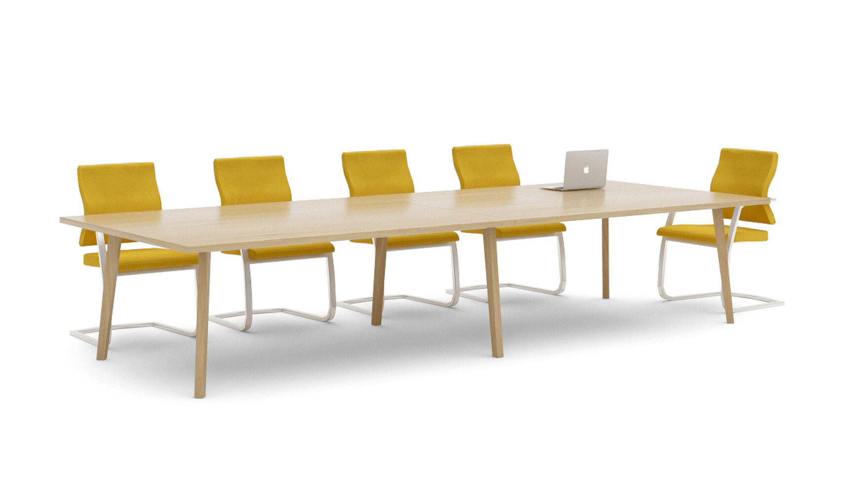 Verco Martin Rectangular Meeting Table 6 Leg Five Chairs Family Image