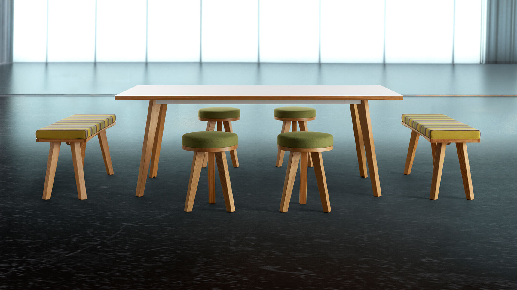 Verco Martin Rectangular Meeting Table 4 Leg Family Image
