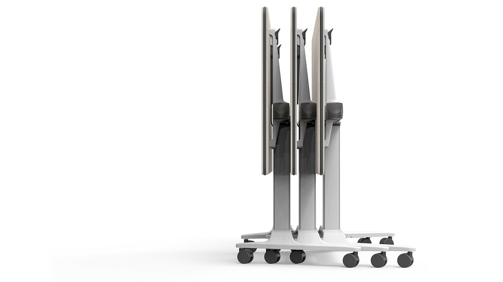 Actiu Talent Series 500 Height Adjustable Desk With Flip Top Table With Tables Flipped