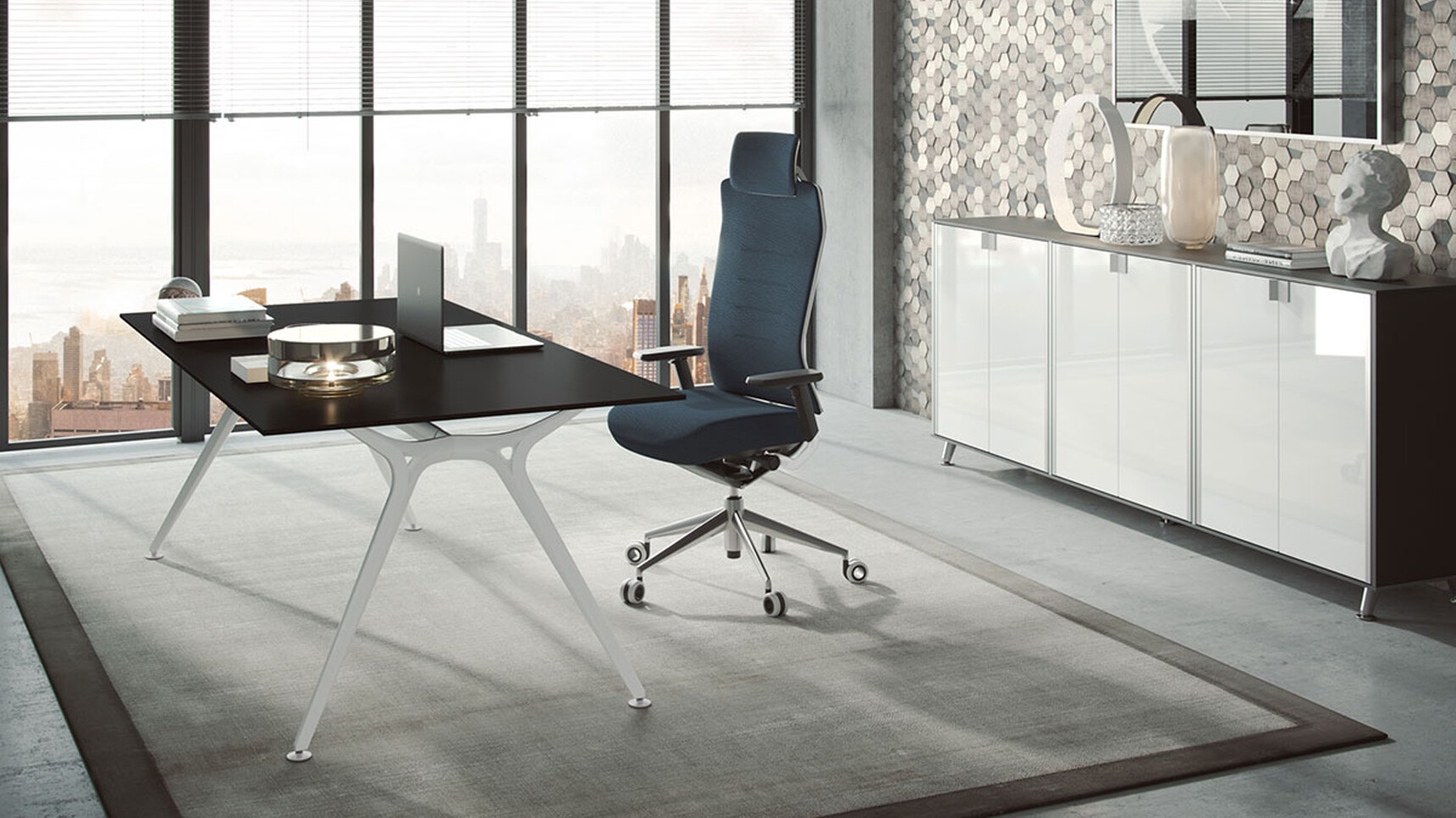 Actiu Arkitek Rectangular Executive Desk In Executive Office