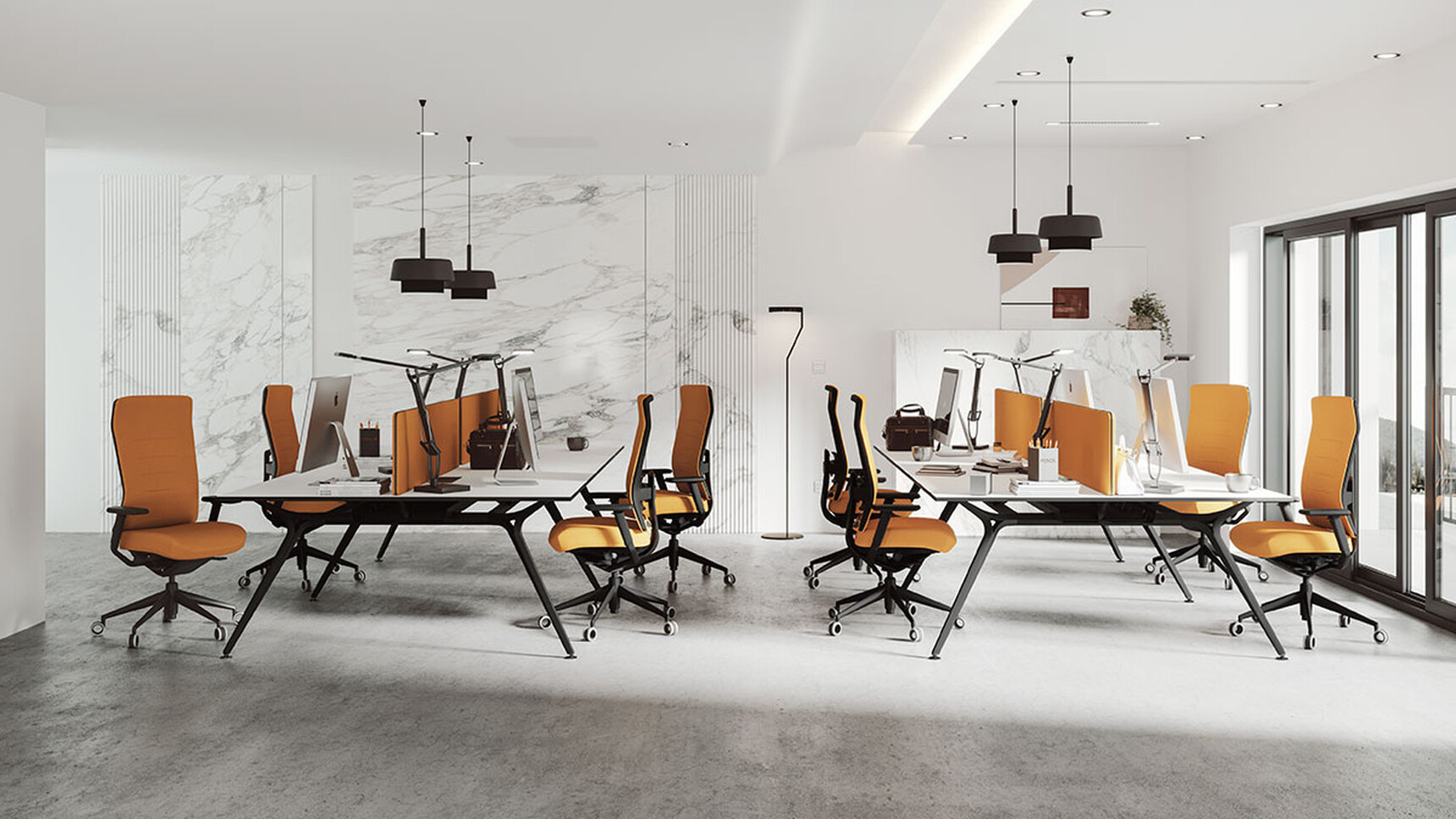 Actiu Arkitek Bench Desks In Office Setting