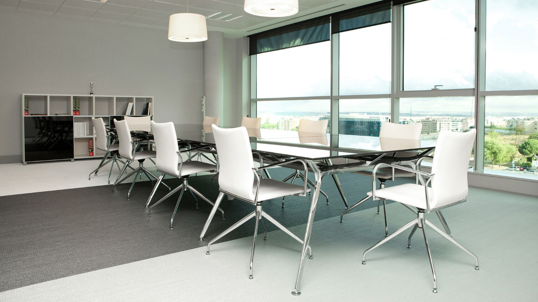 Actiu Arkitek Glass Rectangular Meeting Table In Office Setting