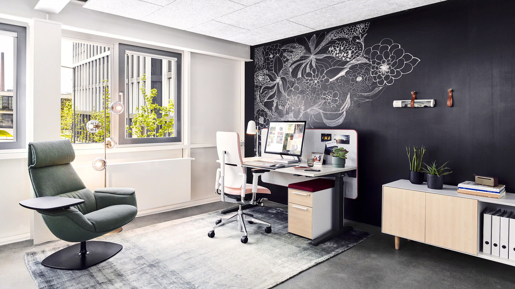 Steelcase Volum Art Two Drawer Pedestal On Castors | Melamine Front In Office