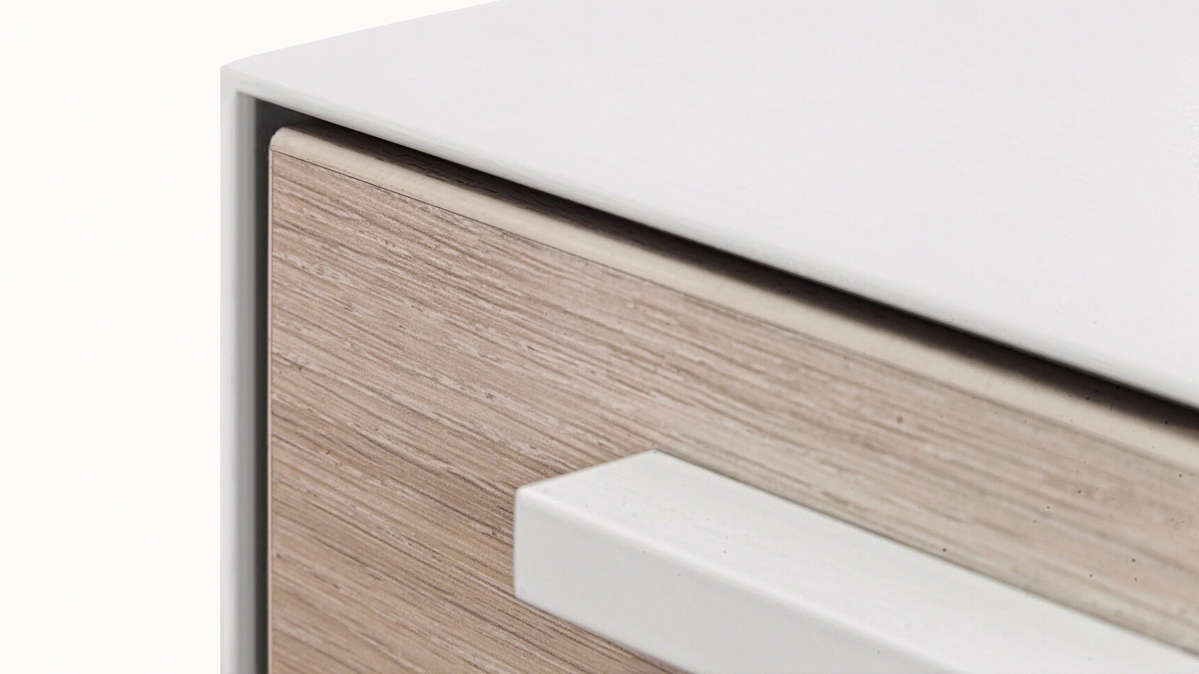 Steelcase Volum Art Two Drawer Pedestal On Castors | Melamine Front Detail Image Of Corner