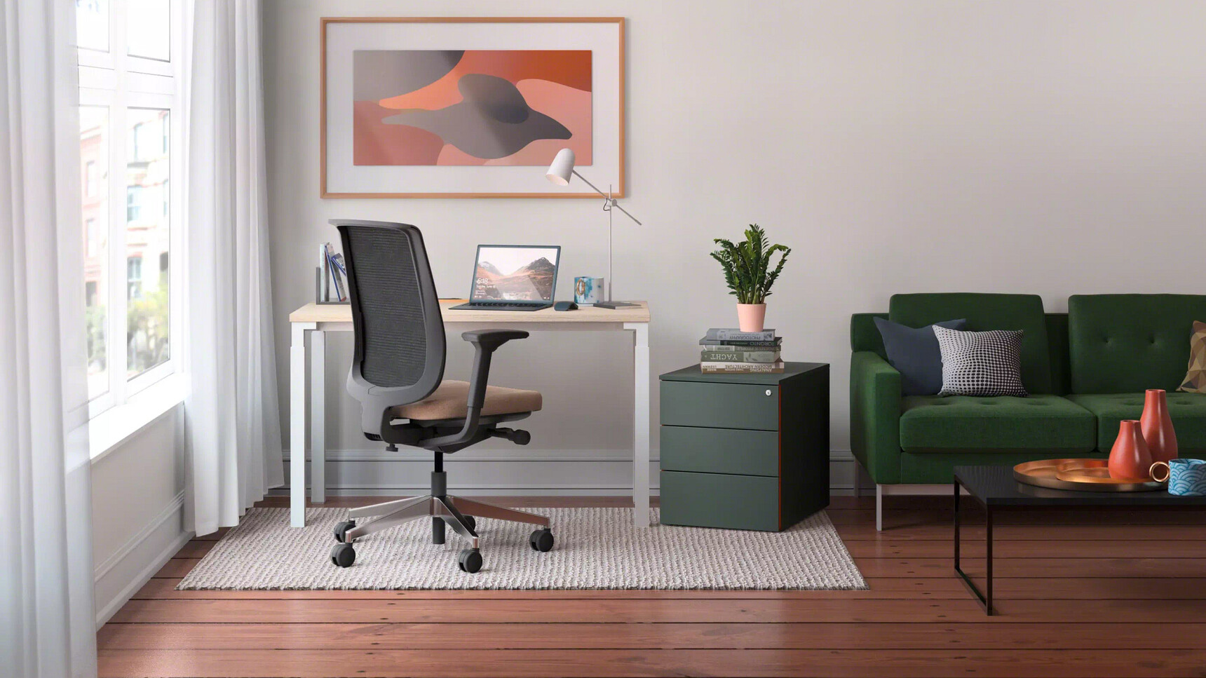 Steelcase Implicit Three Drawer Pedestal With Premium Front On Castors | Steel Family Image