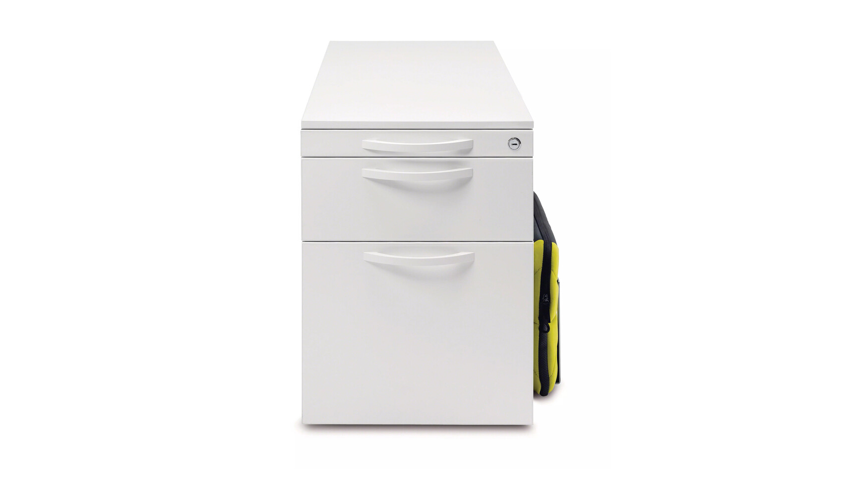 Steelcase Implicit Three Drawer Pedestal On Castors With Bag Steel Family Image