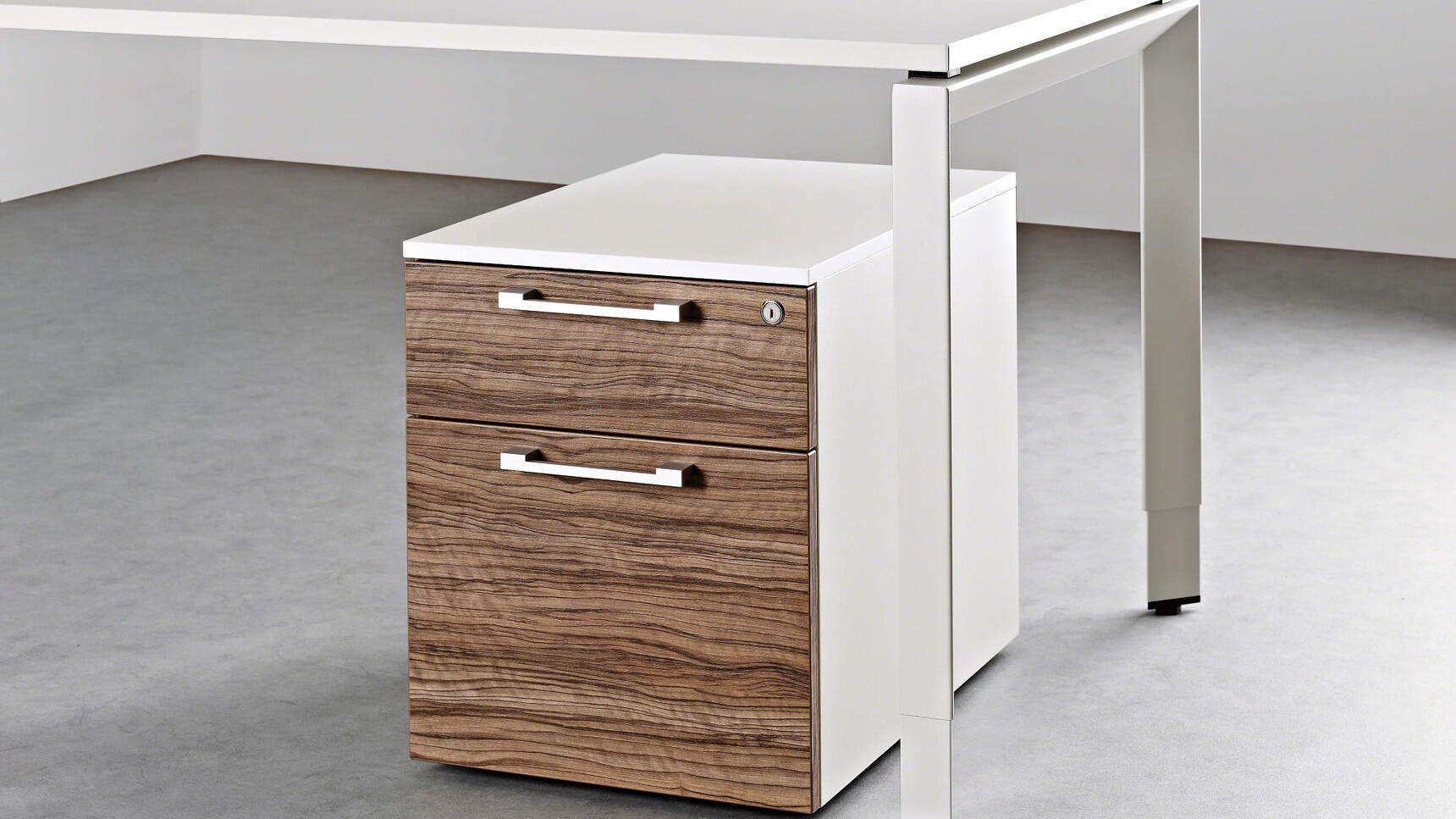 Steelcase Implicit Two Drawer Pedestal On Castors Melamine Family Image