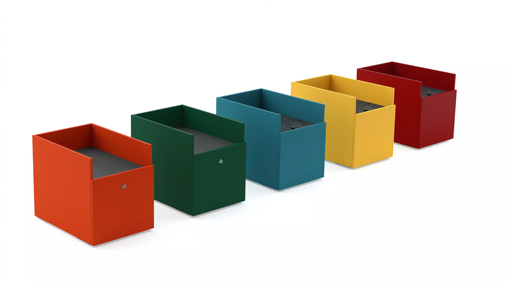 Steelcase Implicit Lease Bag Drop With Key Lock On Castors Family Image