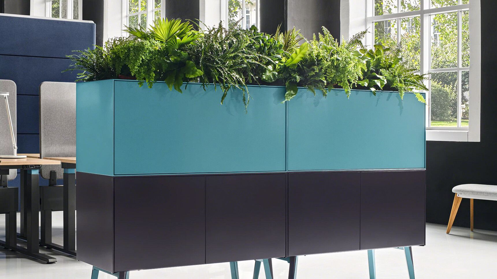 Steelcase Volum Art Planter In Office Environment