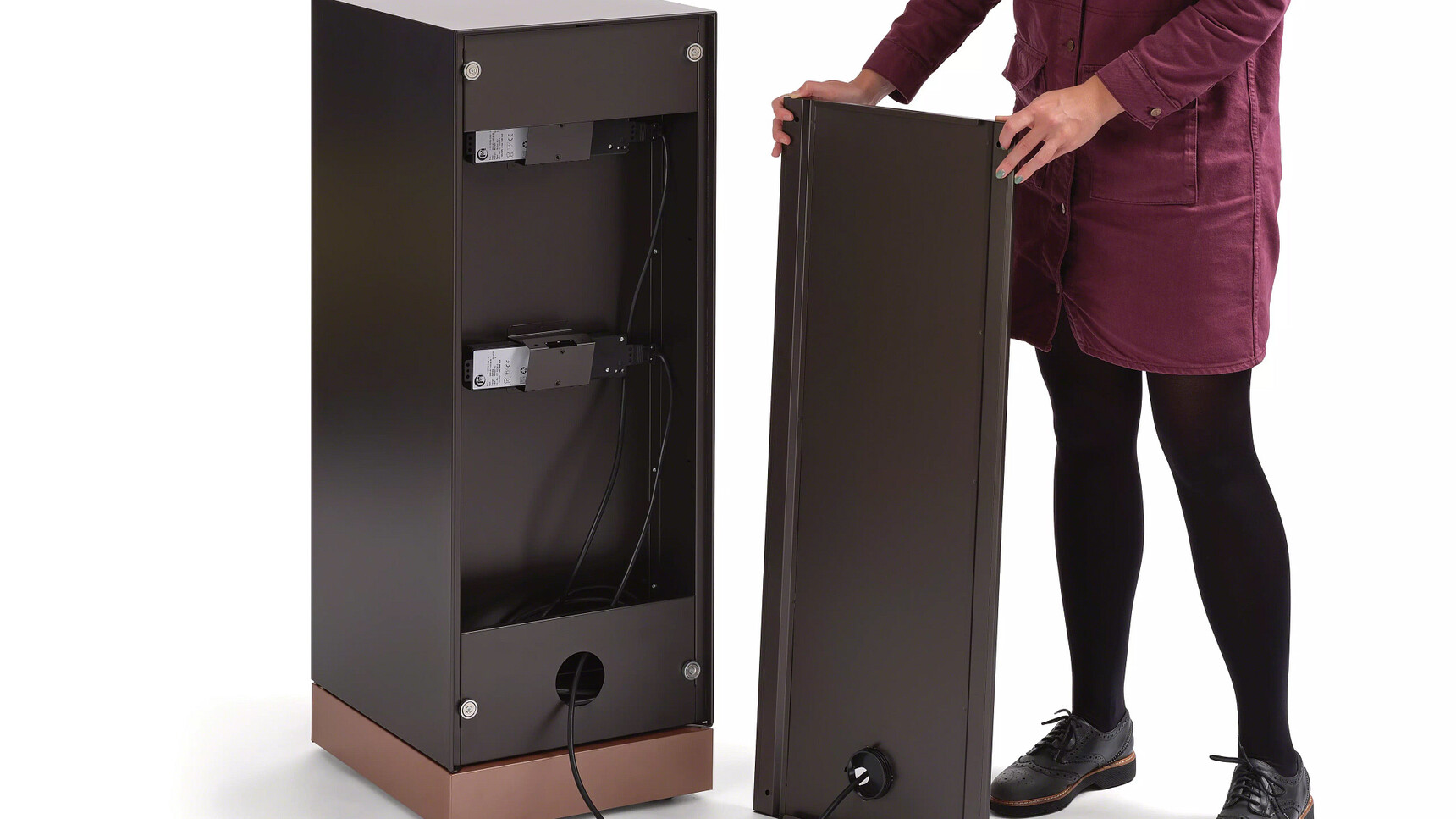 Steelcase Volum Art Open Mobile Storage Showing Power With Door Removed