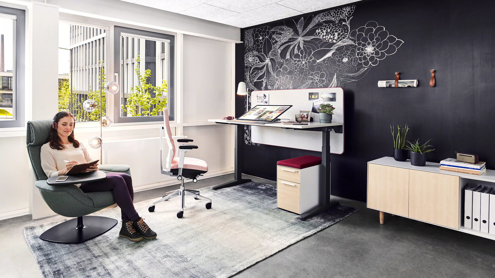 Steelcase Volum Art Credenza In Office Setting