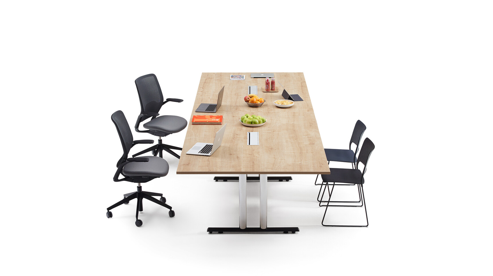Orangebox Convo Flip Top Meeting Table Family Image On White Background