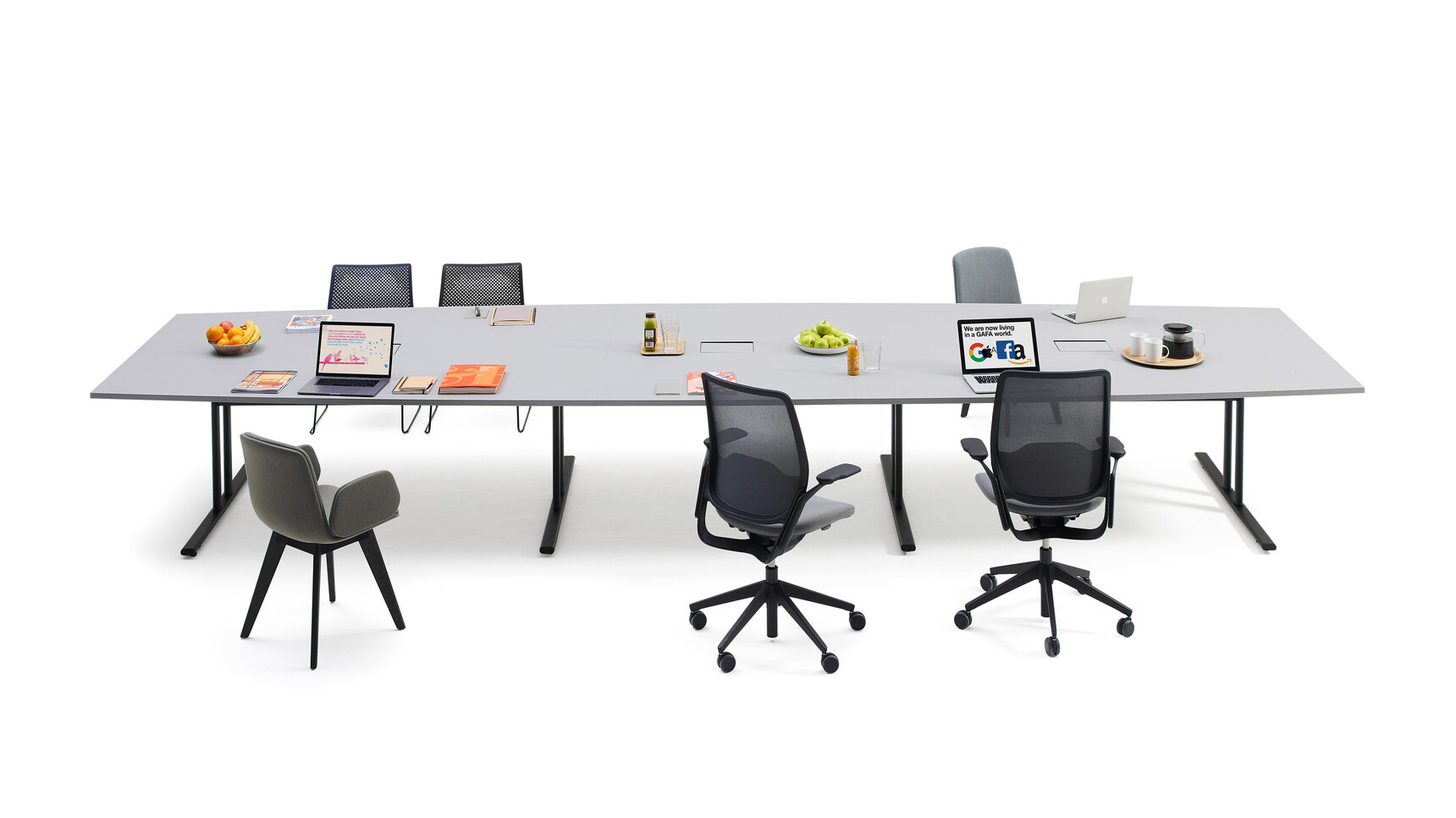 Orangebox Convo Barrel Meeting Table Family Image