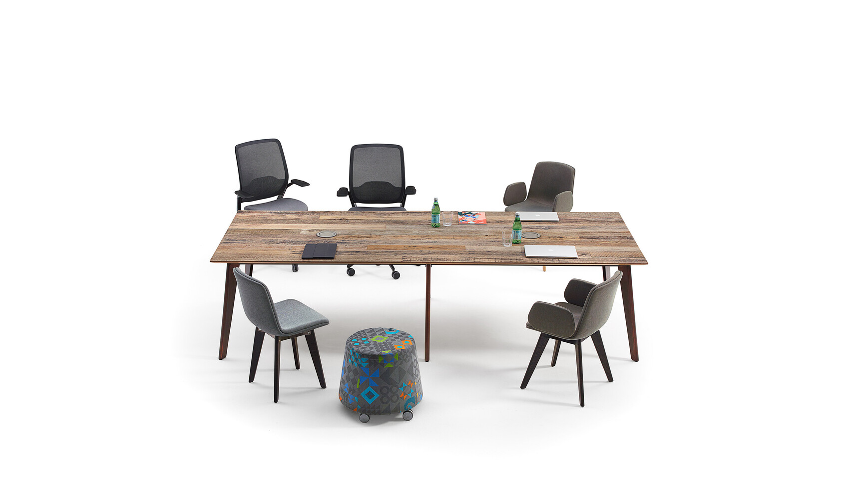 Orangebox Cubb Meeting Table With Five Chairs Family Image