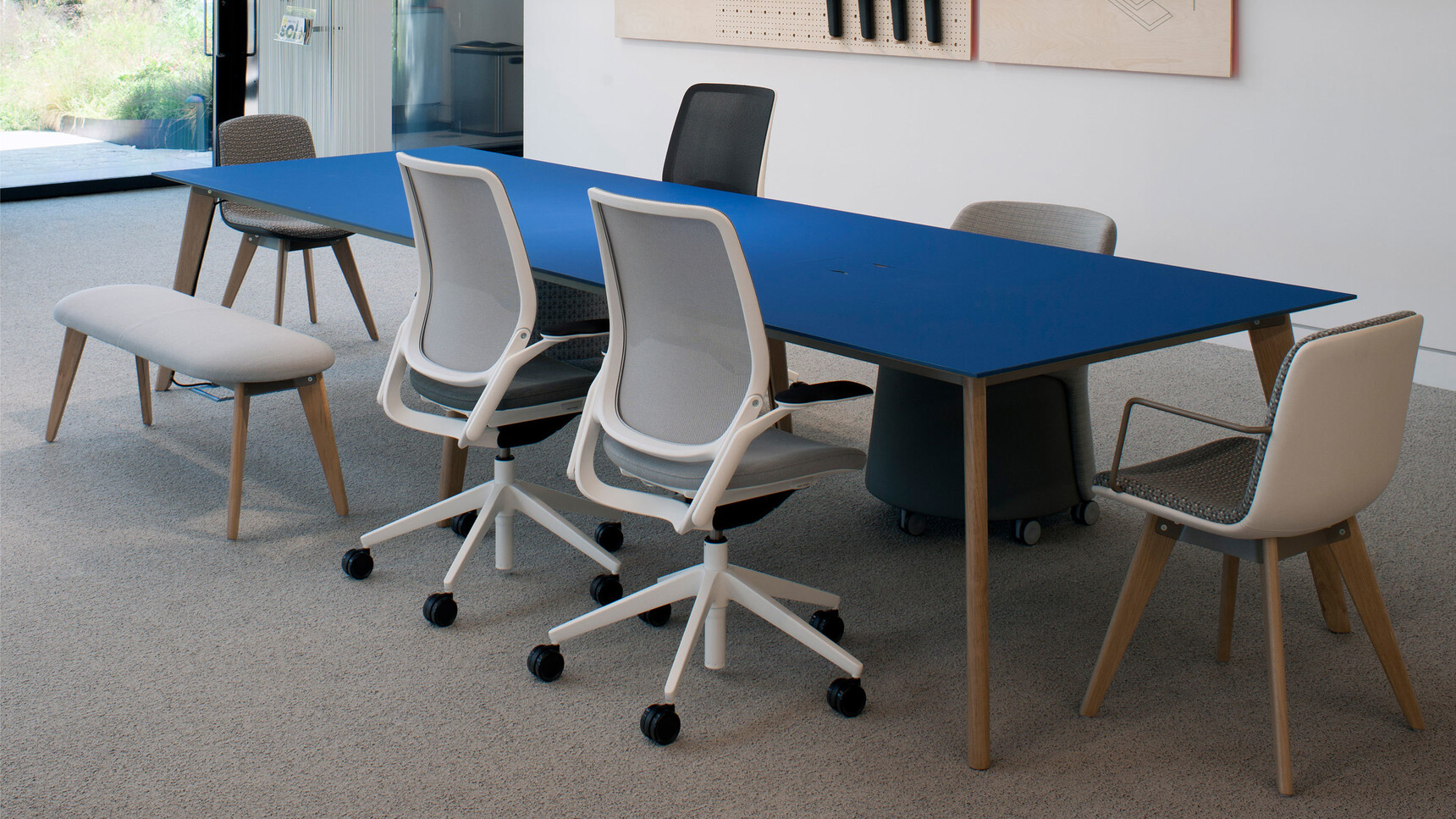 Orangebox Cubb Meeting Table Blue Top Family Image