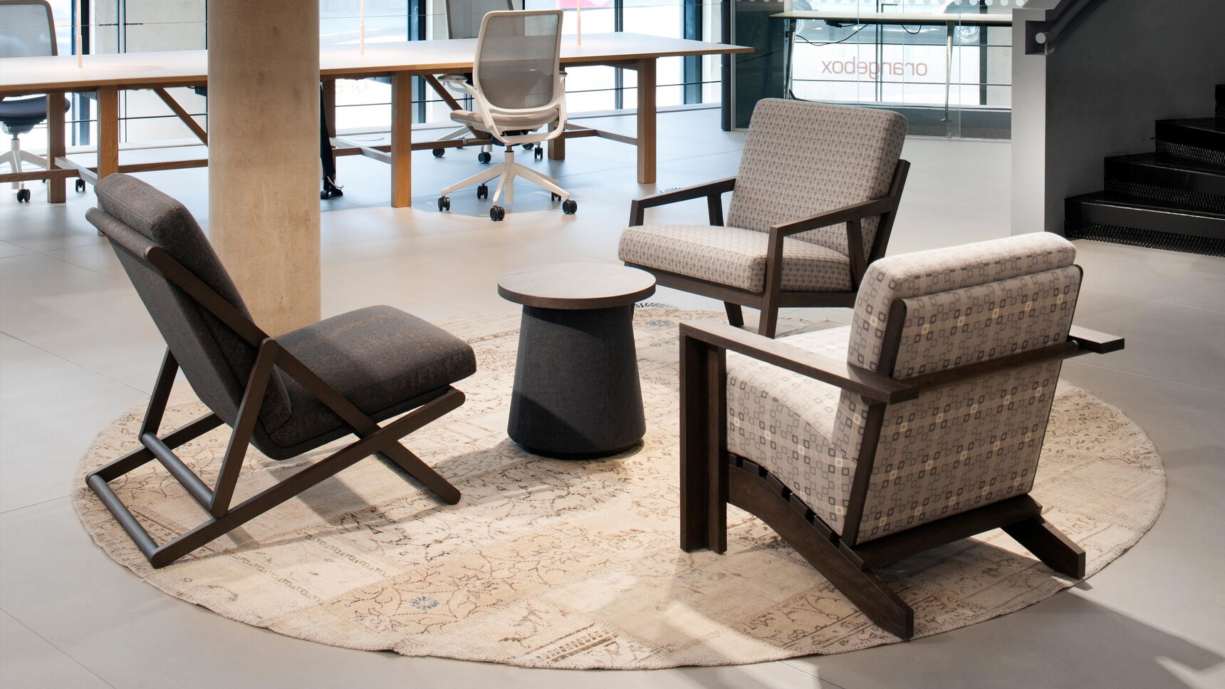 Three Orangebox Dench Lounge Chairs Family Image