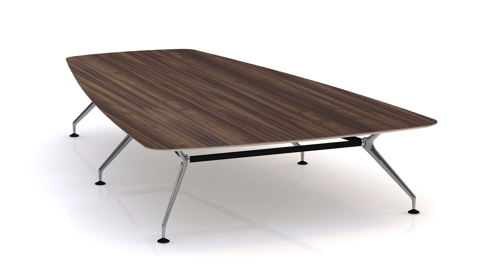 Orangebox Lano Soft Vase Meeting Table Dark Wood Top Family Image