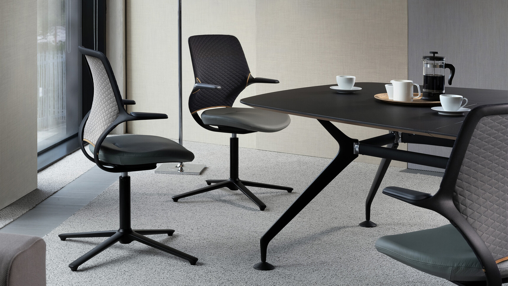 Orangebox Lano Soft Vase Meeting Table In Office Environment