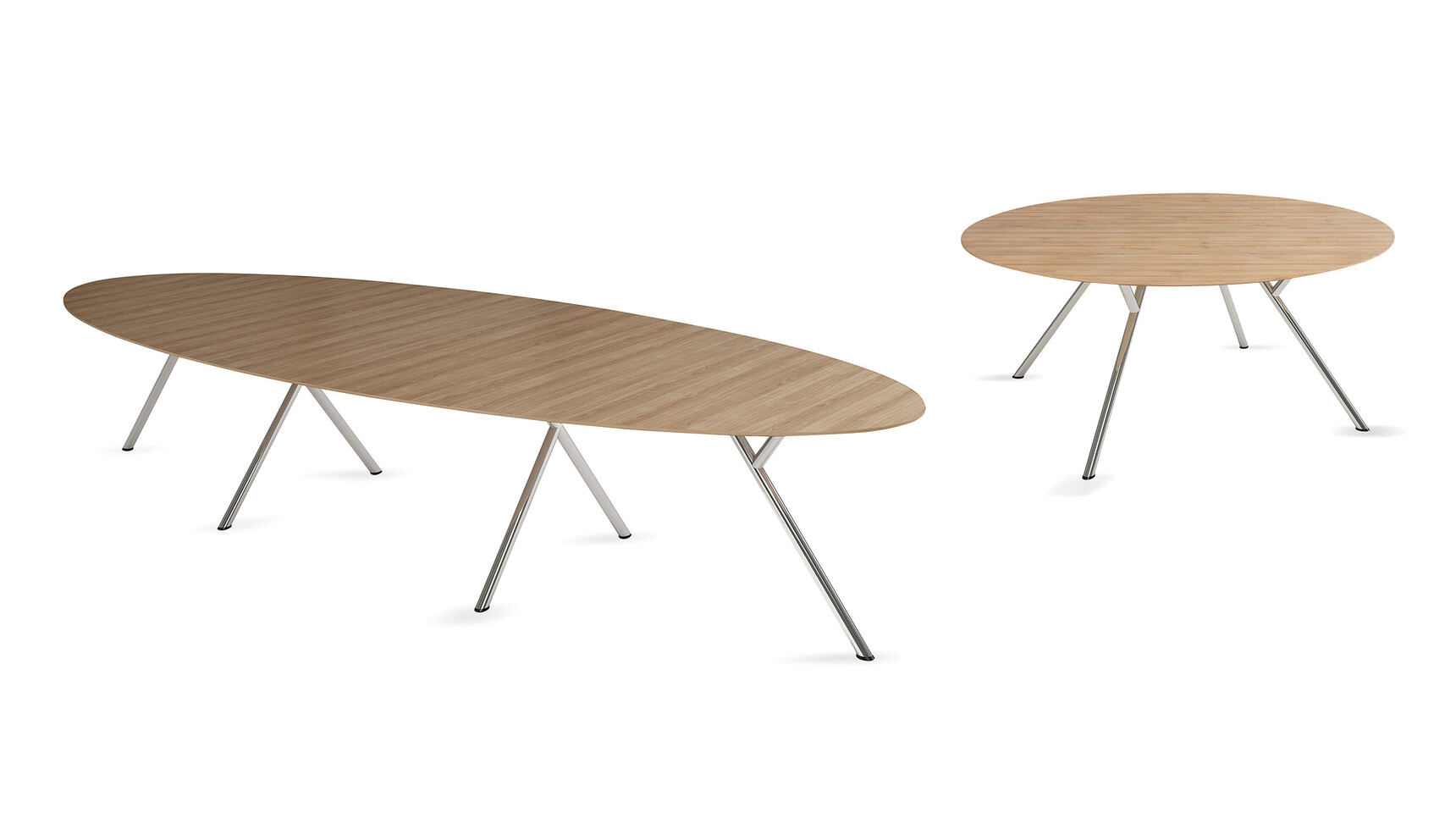 Orangebox Pars Oval Meeting Table With Round Table Family Image