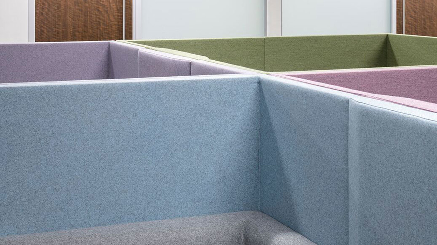 Connection Tryst Open Ended High Back Media Booths Four Colours Detail Image