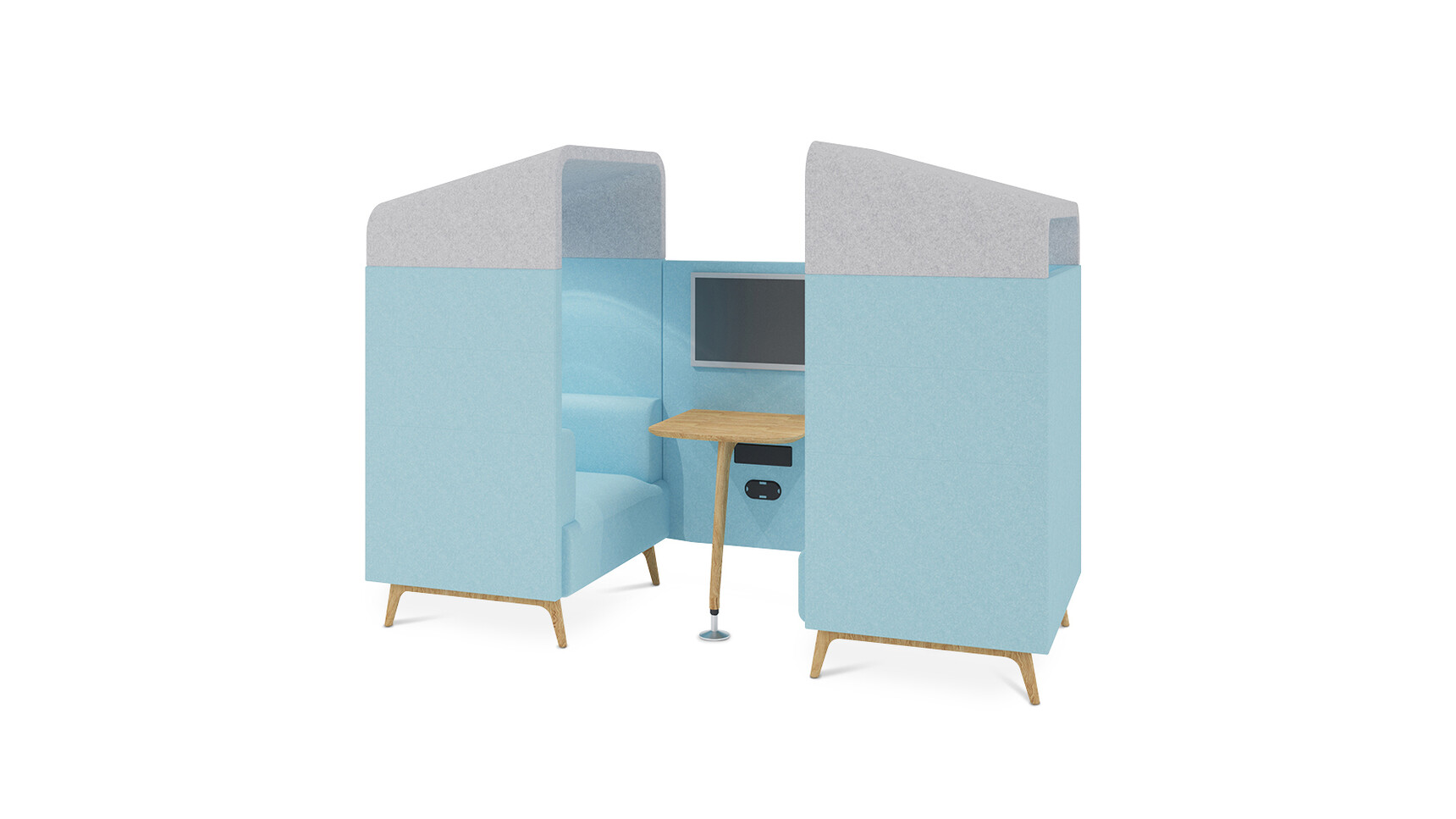 Connection Tryst High Back Two Seater Canopy Booth Family Image