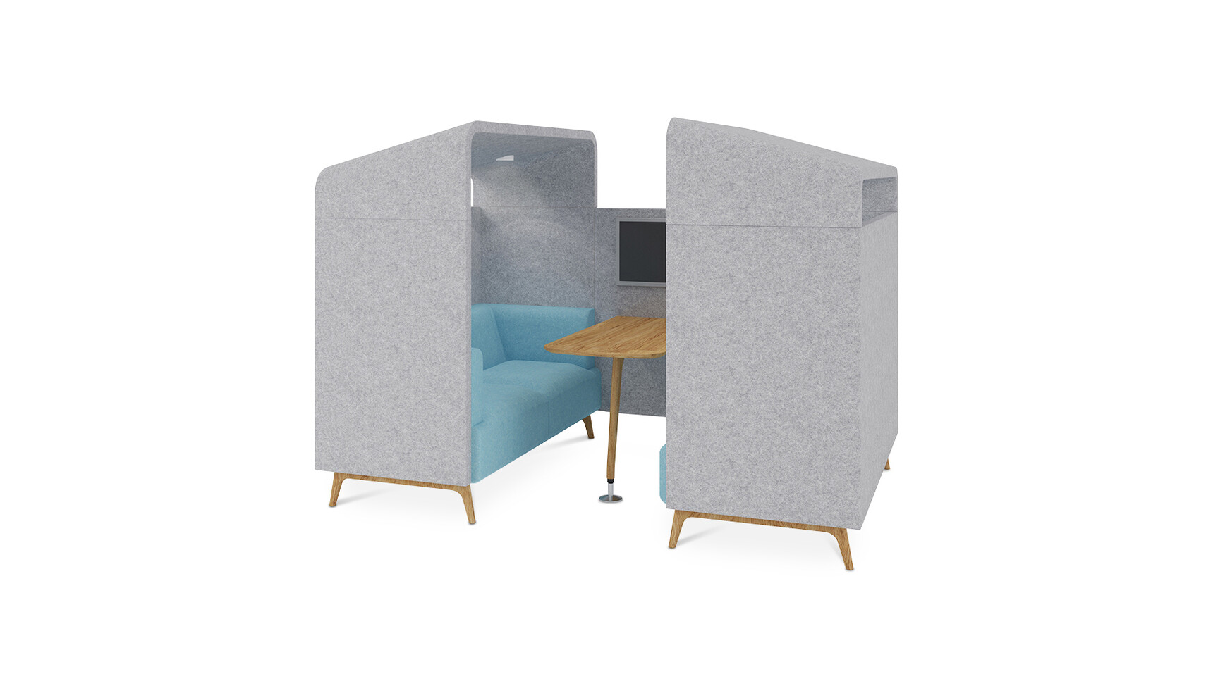 Connection Tryst High Back Four Seater Canopy Booth Family Image