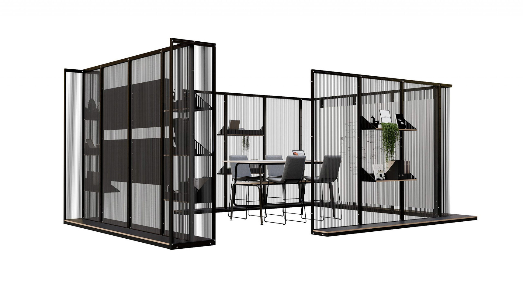 Connection Harp Meeting Space Divider Family Image White Background