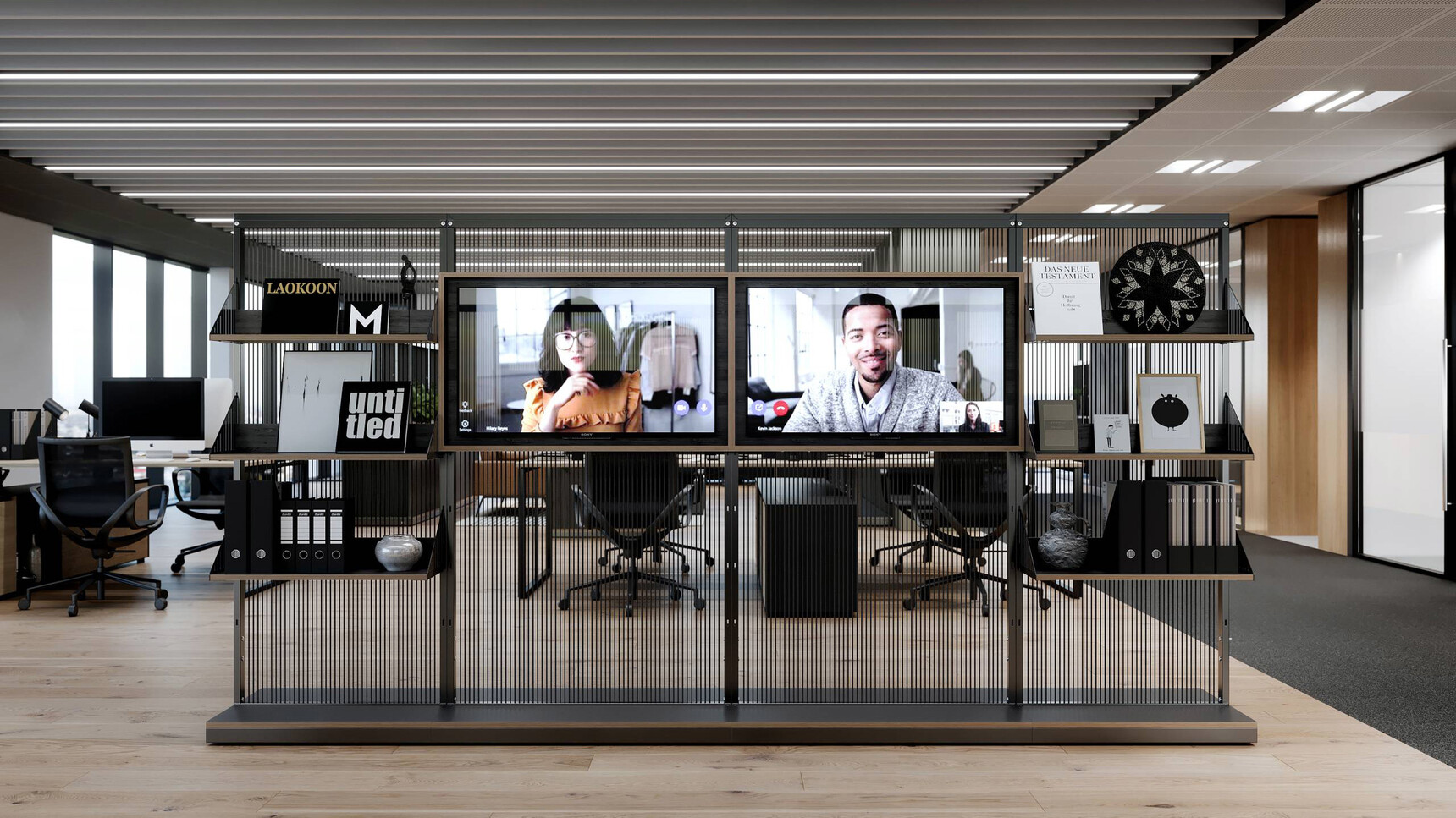 Connection Harp Meeting Space Divider Family Image