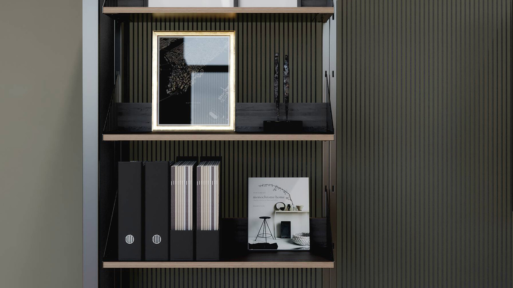 Connection Harp Lounge Space Divider Detail Image Of Shelving Brown Cords