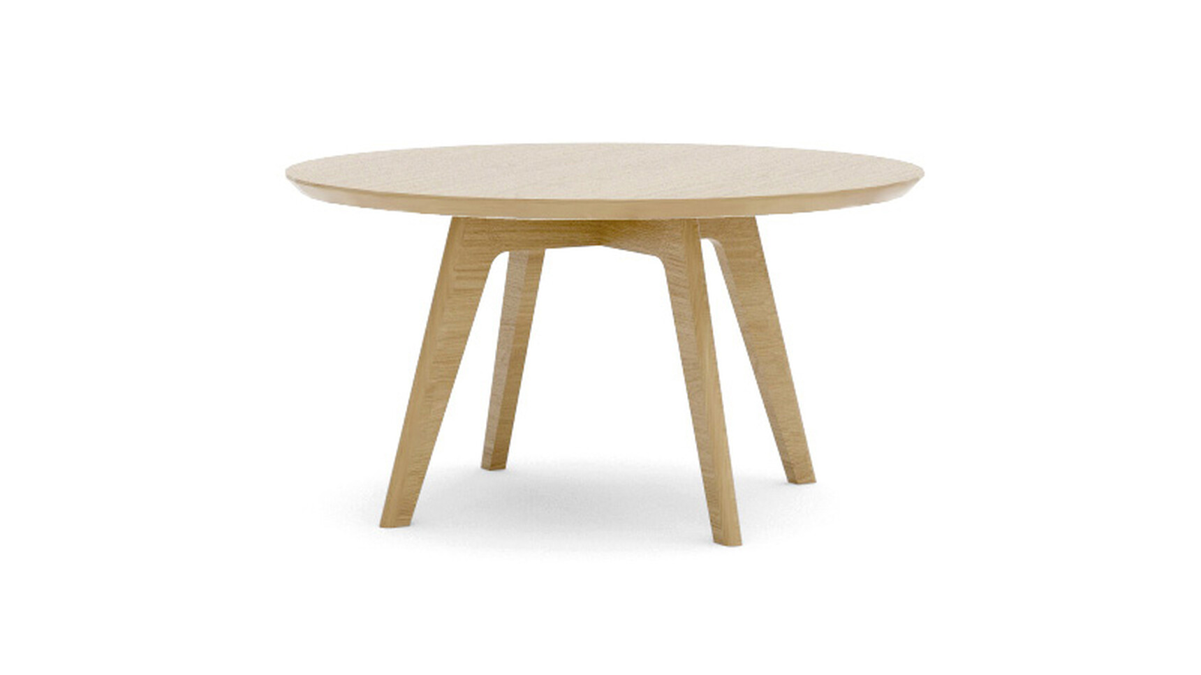 Connection Danny Circular Coffee Table With Solid Oak Wood Frame Family Image