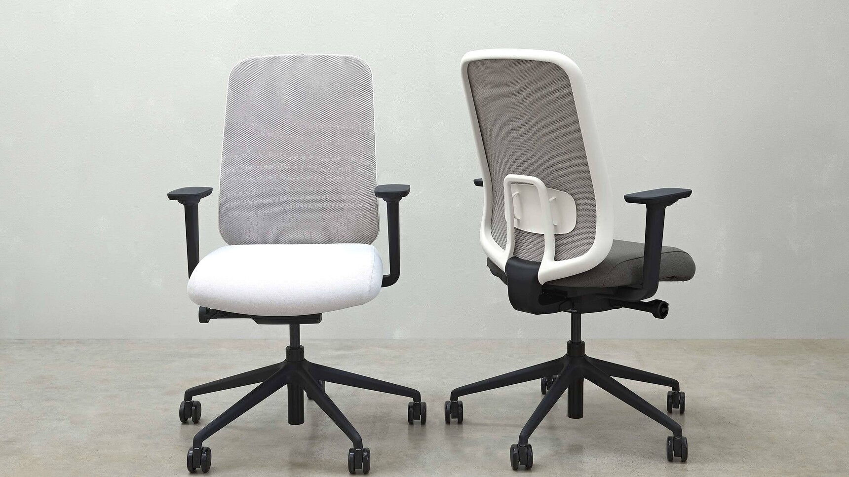 Boss Design Sia Mesh Back Office Chairs Fizz Seaqual Knitted Oyster White Frame Family Image