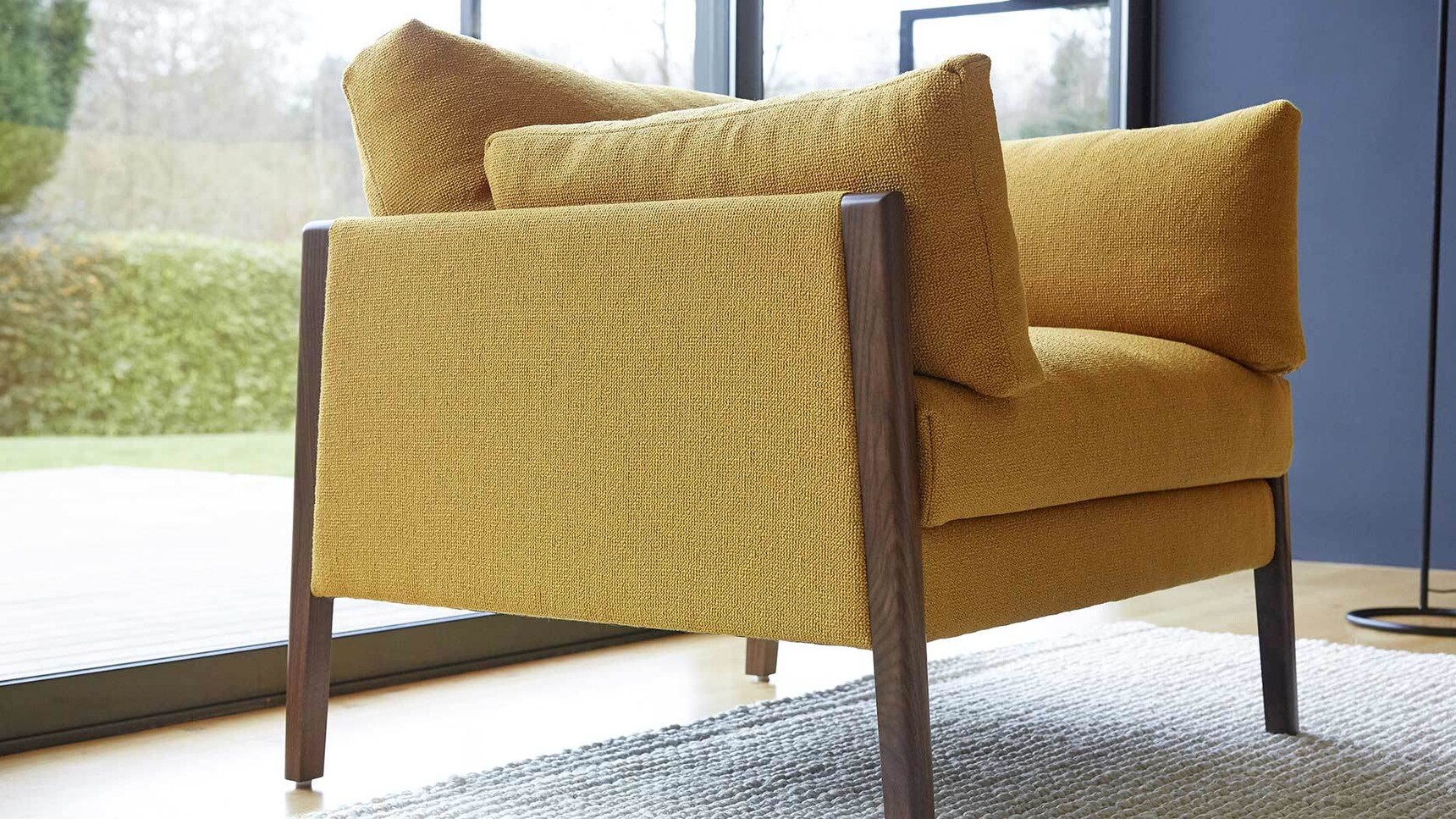 Boss Design Bodie Armchair Yellow Fabric In Lounge Setting