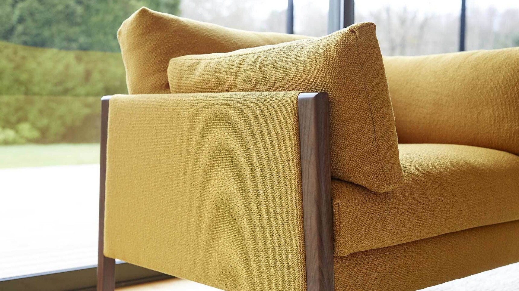 Boss Design Bodie Armchair Yellow Upholstery Detail Image