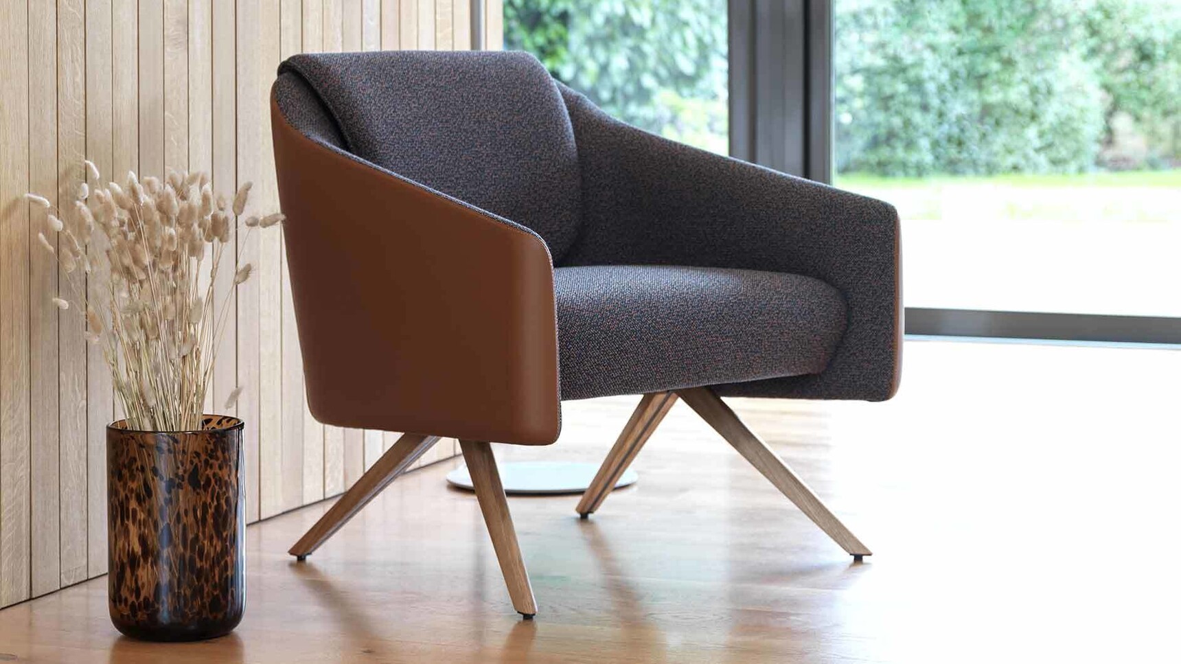 Boss Design DNA Lounge Chair With Timber Legs In Situ Image