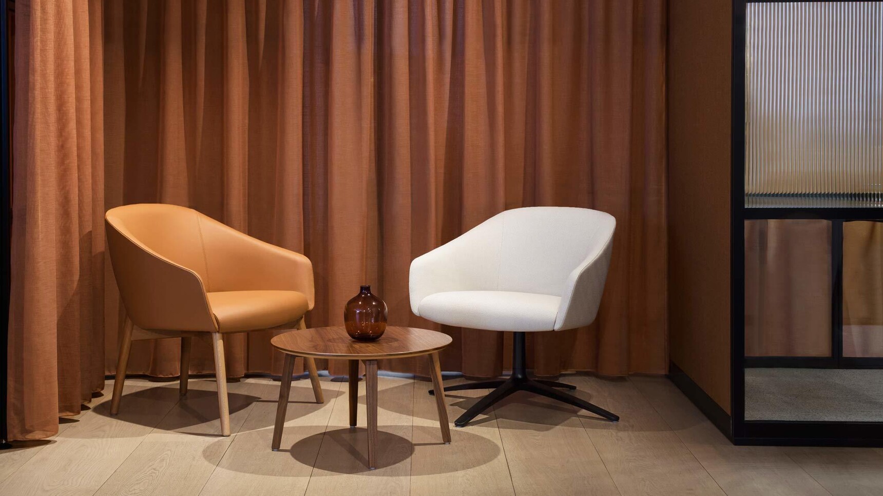 Boss Design Paloma Lounge Chair With Four Star Base With Side Table And Paloma Four Leg Family Image