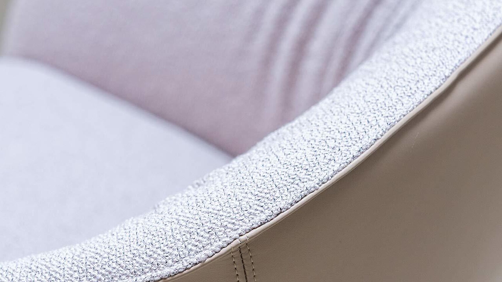 Boss Design Paloma Plush Lounge Chair With Four Star Base Detail Image Of Fabric And Leather Upholstery