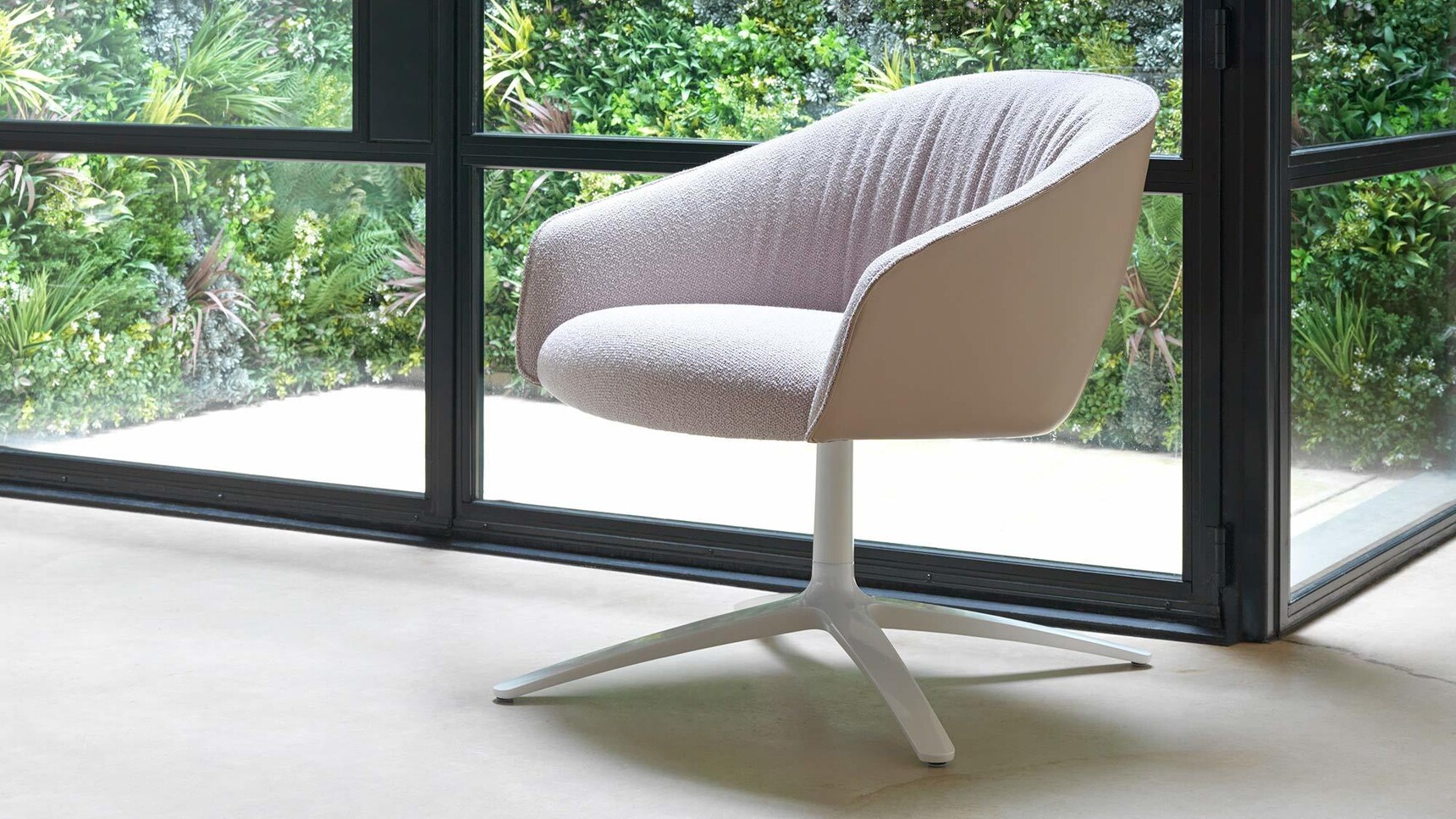 Boss Design Paloma Plush Lounge Chair With Four Star Base Family Image