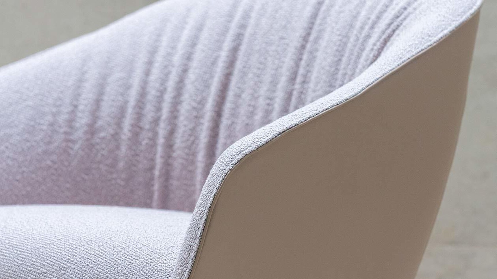 Boss Design Paloma Plush Lounge Chair With Four Star Base Fabric Upholstery With Leather Detail Image