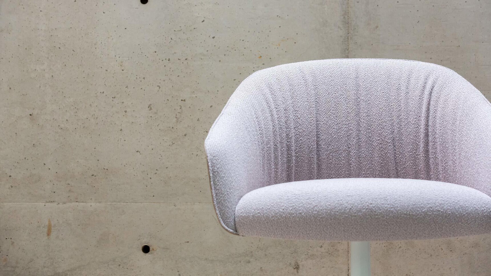 Boss Design Paloma Plush Lounge Chair With Four Star Base Detail Image Of Top Of Chair