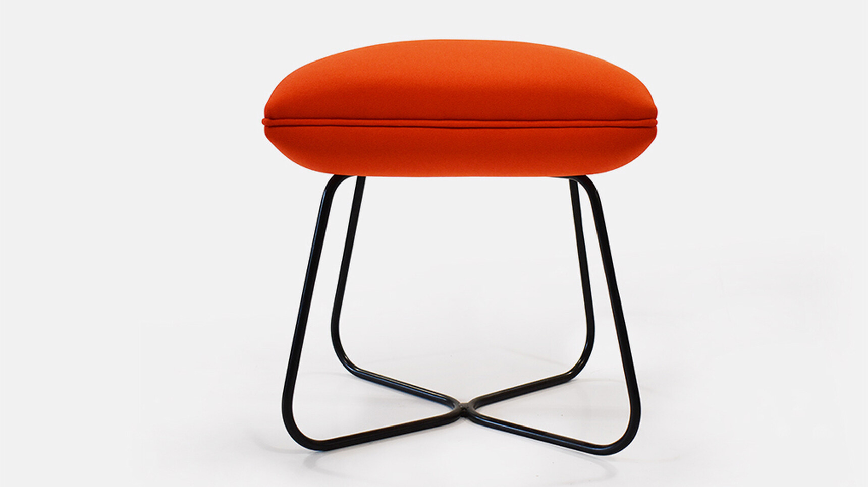 OB&B Scatter Stool Orange Seat Family Image