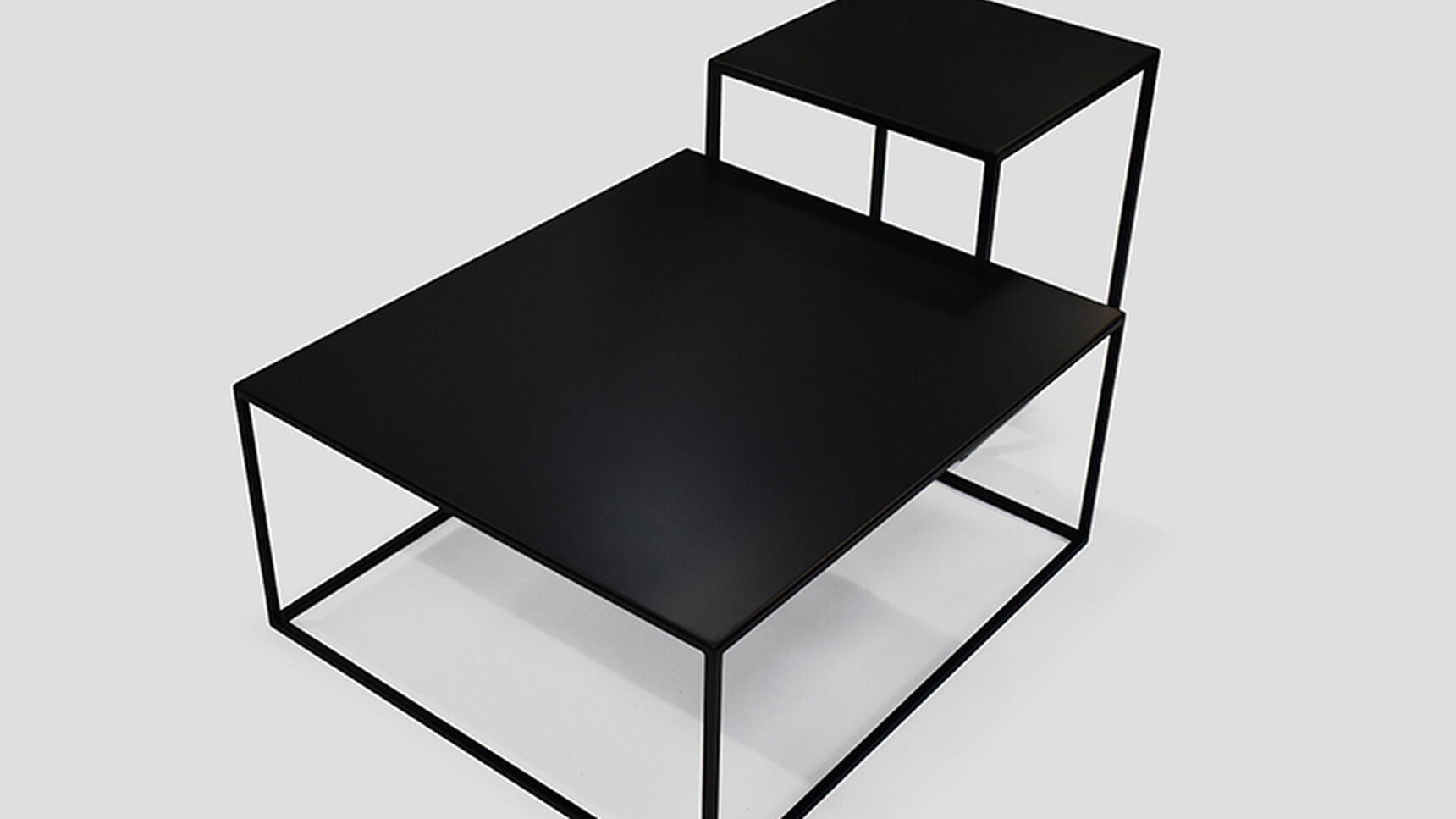 OB&B Linea Table Two Tables Black Finish Family Image