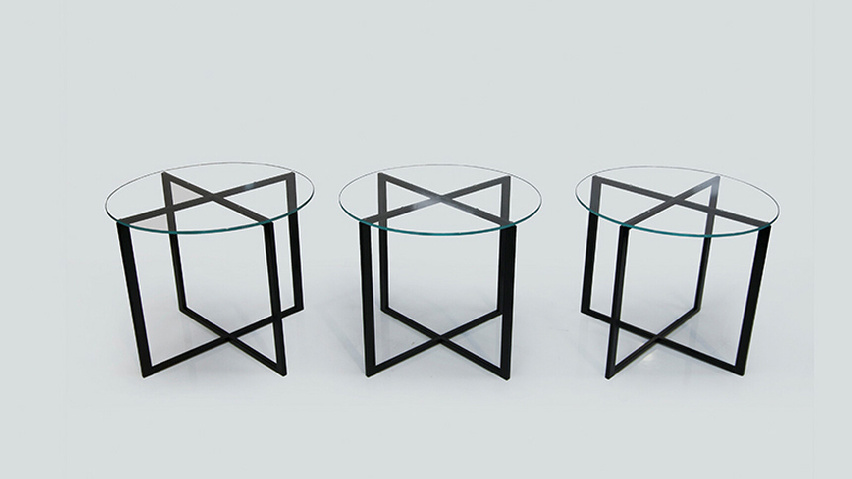 Three OB&B Criss Cross Slim Tables Family Image