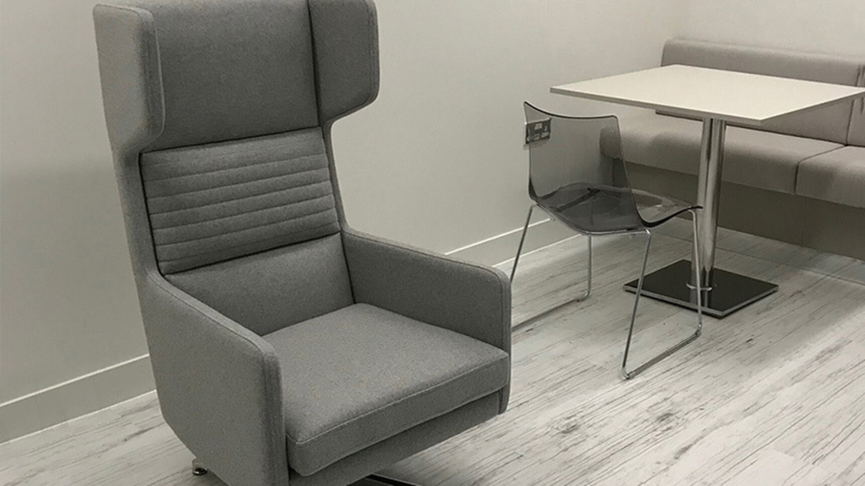 OB&B Hydde Swivel Chair Grey Upholstery Family Image